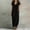 *Black, variant on ClodeEU Women's Sleeveless V Neck Ruff Trim Maxi Dress,Casual Loose Linen Sundress with Pockets Black,Women's Plus L