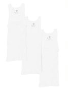 Hanes Men's White Tank Undershirts, 3 