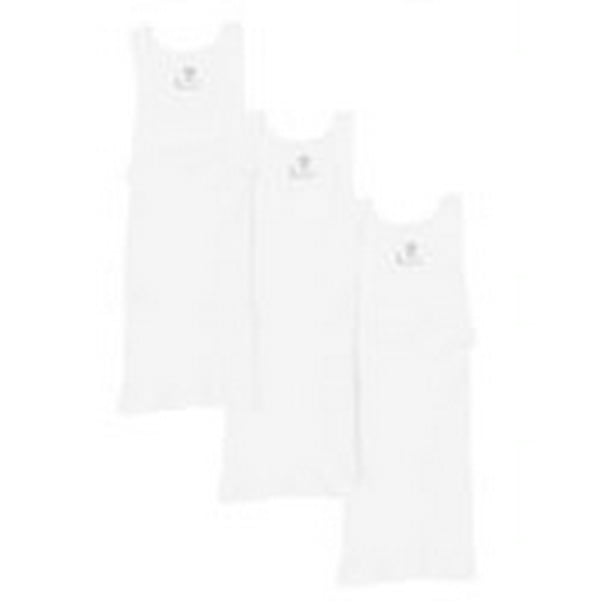 Hanes Men's White Tank Undershirts, 3 Pack