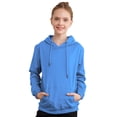 thumbnail image 2 of inhzoy Kids Girls Boys Long Sleeve Hoodies Casual Hooded Pullover Top Sweatshirt School Uniform Light Blue 9-10, 2 of 7