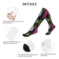 thumbnail image 5 of Lsque Colorful Fishing Lures Pattern Sport Compression Socks for Men & Women 15-20 mmHg Knee High Nurse Pregnant Running Medical and Travel Athletic, 5 of 6