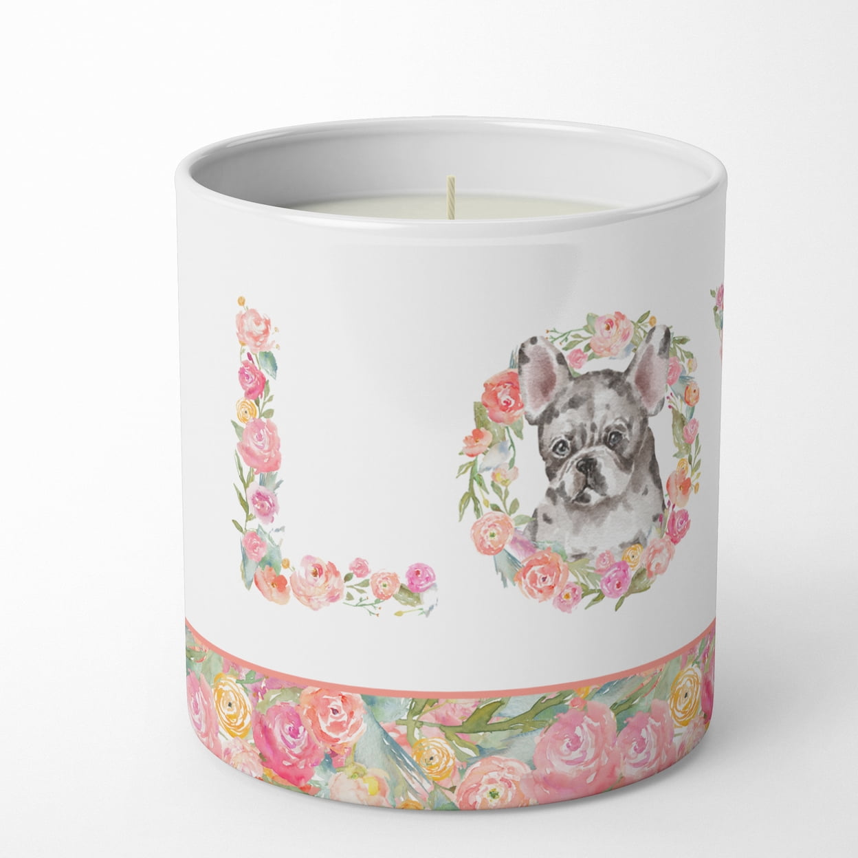 French Bulldog #3 LOVE 10 oz Decorative Soy Candle 3.25 in x 3.75 in