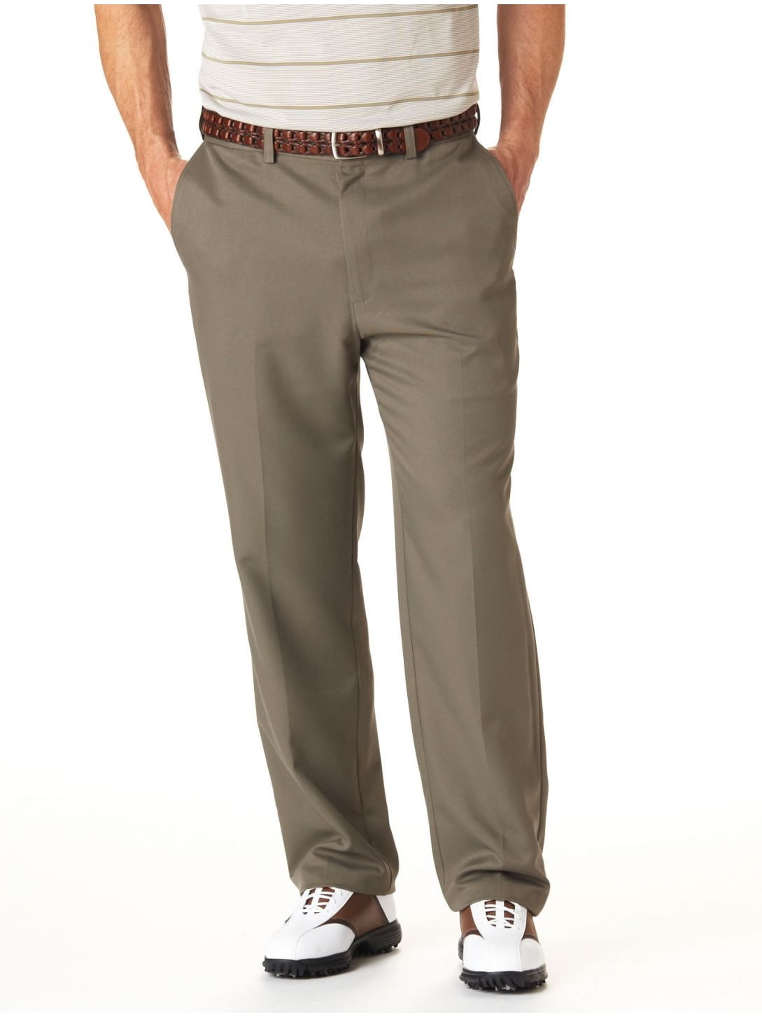 mens pleated pants with expandable waist