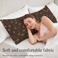thumbnail image 5 of Brown Floral Body Pillow Covers 20"x60", Vintage Spring Botanical Flowers Soft Brushed Microfiber Breathable Throw Pillow Covers, Pillowcase with Zipper for Couch Sofa Bedroom Living Room, 5 of 9