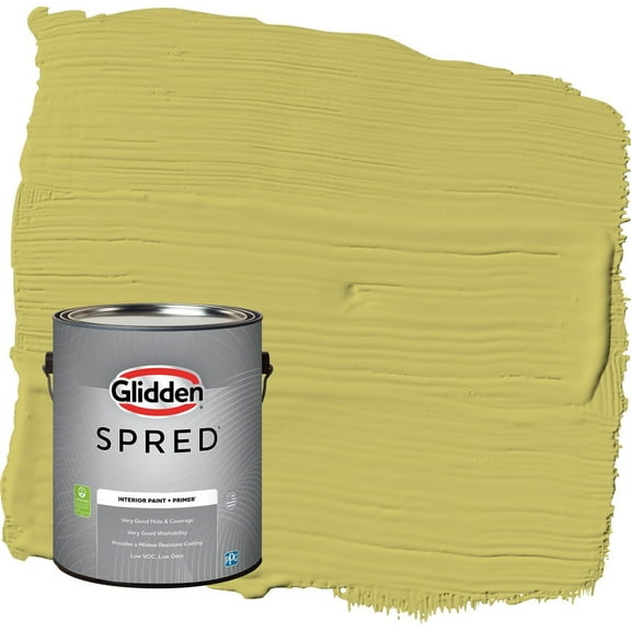 Glidden Spred Secret Safari / Green Flat Interior Paint with Primer, 1 Gallon