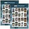Star Wars Droids USPS Forever Postage Stamp 2 Sheets of 20 US First Class Robots Clone Galactic Celebrate Announcement Wedding Holiday (40 Stamps)