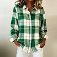 thumbnail image 6 of Zormilly Button Down Shirts for Women Plaid Long Sleeve Cotton Shirt Shackets Collared Lightweight Fashion Casual Fall Outfits, S-2XL, 6 of 6