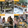 thumbnail image 2 of ROVSUN 9 Quart Roll Top Chafing Dish Buffet Set with Glass Window,2 Half Size, 2 of 8