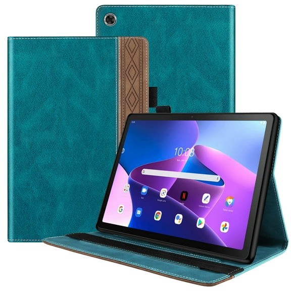 Tablet Accessories For Lenovo Tab M10 Plus 3rd Gen Splicing Series Tablet Leather Case
