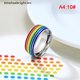 thumbnail image 1 of [timeheebright] Anillo LGBT De Arco Iris Esmalte De Acero Inoxidable Gay Lésbico, 1 of 4