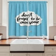 thumbnail image 2 of Ambesonne Wording Kitchen Curtains, Be Words, 55"x39", Turquoise Black White, 2 of 3