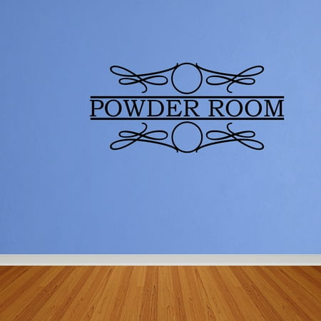 Wall Decal Quote Powder Room Bathroom Words Lettering ...
