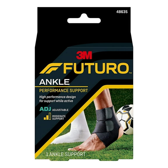 FUTURO Performance Ankle Support, Provides support and compression to arthritic and painful ankle joints, One Size, Black