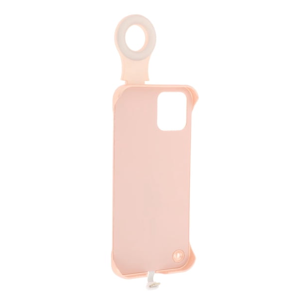 Funda para teléfono móvil con imagen de luz cálida y fría mixta transparente para iPhone 12/12 Pro rosa Rosa 61 pulgadas