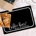 thumbnail image 3 of Coffee Bar Mat Rubber Dish Drying Mat for Kitchen Counter Coffee Mat for Home Bar Gift Kitchen Mat Coffee Bar Accessories Decorative Coffee Shop Chocolate Dish Drying Pad 16"X 18", 3 of 6