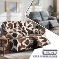 thumbnail image 5 of Xoenoiee Brown Cow Pattern Recliner Covers Recliner Loveseat Covers Washable 2-Seater Reclining Couch Covers Stretch Soft Sofa Slipcovers Furniture Protector, 5 of 6