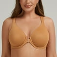 thumbnail image 2 of MELENECA Women's Racerback Front Closure Bras Plunge Unlined Full Coverage Seamless Underwire Bra Taupe 46E, 2 of 7