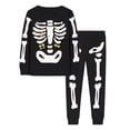 thumbnail image 4 of JAJAHO Toddler Boys Halloween Pajamas Glow In The Dark Skeleton Pjs 2 Piece Pant Sets Kids Halloween Clothes 2-8T, 4 of 6