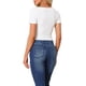 thumbnail image 3 of INSPIRE CHIC Blusas Cortas de Verano para Mujeres, Camiseta de Cuello Redondo y Manga Corta, Blanca S, 3 of 6