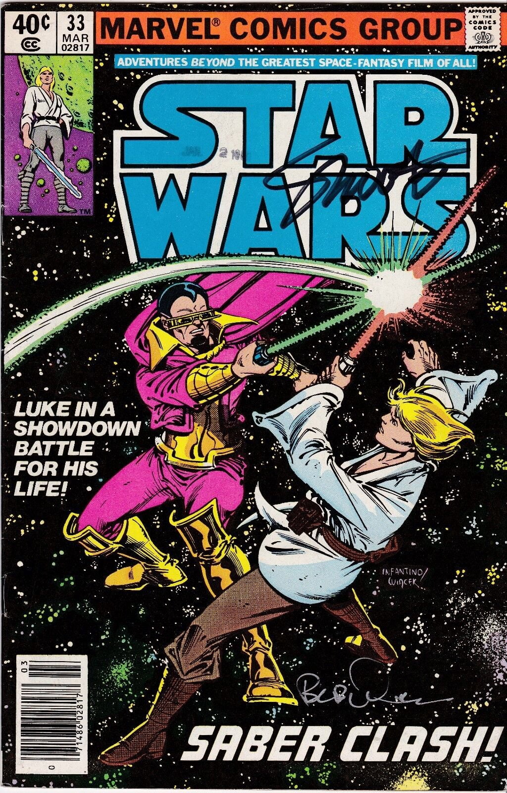 1977 Star Wars #33 Signed Jim Shooter & Bob Wiacek