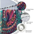 thumbnail image 3 of Boho Paisley Floral Shower Curtain Mandala Indian Bohemian Colorful Purple Flowers Bathroom Home Decor Set Fabric Waterproof Included 12 Plastic Shower Hooks 72Wx72H Inch, 3 of 6