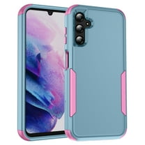Feishell for Samsung Galaxy A13 5G Durable Rugged Case, [Three Layers Protection] [Military Grade Drop Protection] Heavy Duty Shockproof Anti-Scratch Support Wireless Charging Phone Case, Green Pink