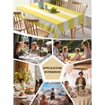 thumbnail image 6 of Yellow Striped Tablecloth Rectangle Table Cloth 60x102, Waterproof Tablecloth Outdoor Table Cloth, Modern Simple Monochrome Geometric White Washable Table Cover for Kitchen Dinning Party, 6 of 8