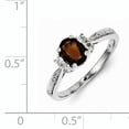 thumbnail image 3 of Primal Silver Sterling Silver Rhodium Diamond and Smoky Quartz Ring, 3 of 6