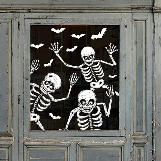 70 PCS Halloween Ventana Se Aferra Pegatinas de Ventana de Halloween Esqueleto Fantasma Murciélagos Decoraciones de Halloween para Ventanas Paredes de Vidrio Suministros de Fiesta de Casa Encantada de Halloween Sincero Electrónica