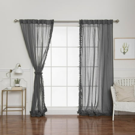 Best Home Fashion Small Ruffle Curtains Walmart Com