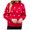Red, variant on Pullover Sweater for Women Comfortable Dot Print Long Sleeve Pullover Round Neck Cute Warm Versatile Sweater,Orange