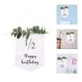 thumbnail image 3 of Half Year Birthday Banner Decoration Set for Baby 1/2 Party Hanging Banners 6 Months Cloth Wood, 3 of 8