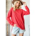 thumbnail image 1 of Women's Waffle Knit Side Slit Pullover Top, 1 of 18