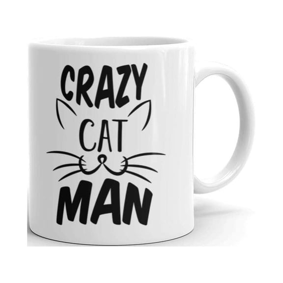 11 oz Crazy Cat Man Kitten Bestfriend Pet Owner Cat Lover Gifts Unique Ceramic Coffee Mug Cup
