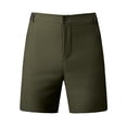 thumbnail image 5 of Men's 7 Inch Inseam Shorts, Lightweight Quick-Dry Flat Front Casual Shorts with Pockets, Pure Color Golf Business Outdoor Loose Fit Summer Shorts for Men Green S, 5 of 10