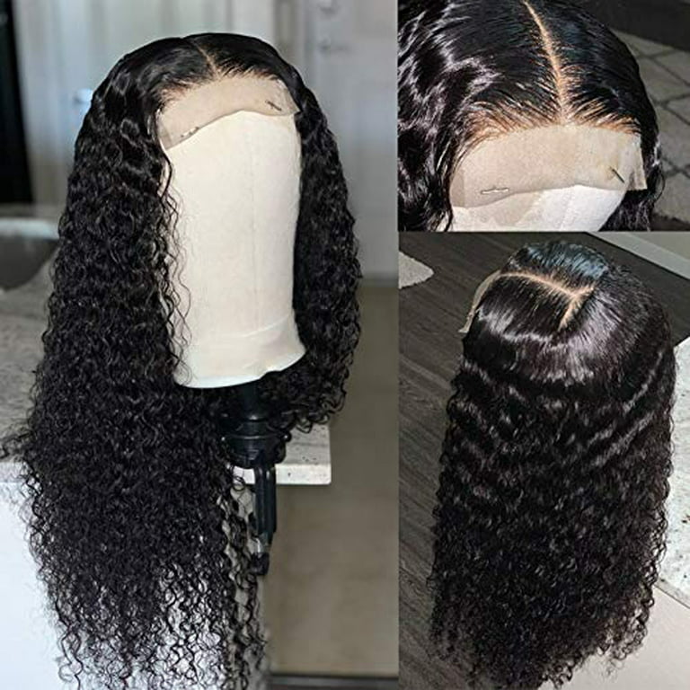 jsaierl Peruvian Curly Wig Glueless Lace Front Human Hair