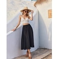 thumbnail image 4 of Faldas para mujer Falda elegante de largo midi Falda casual lisa de cintura alta, 4 of 6