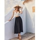 thumbnail image 4 of Faldas para mujer Falda elegante de largo midi Falda casual lisa de cintura alta, 4 of 6