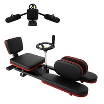 330 LBS Capacity Leg Stretcher with 6" PU Cushion, 0~240° Range Leg Stretching Split Machine with 360° Casters & 62.2" Size, Black & Red Flexibility Stretching Machine with Steel Frame, for Home Gym