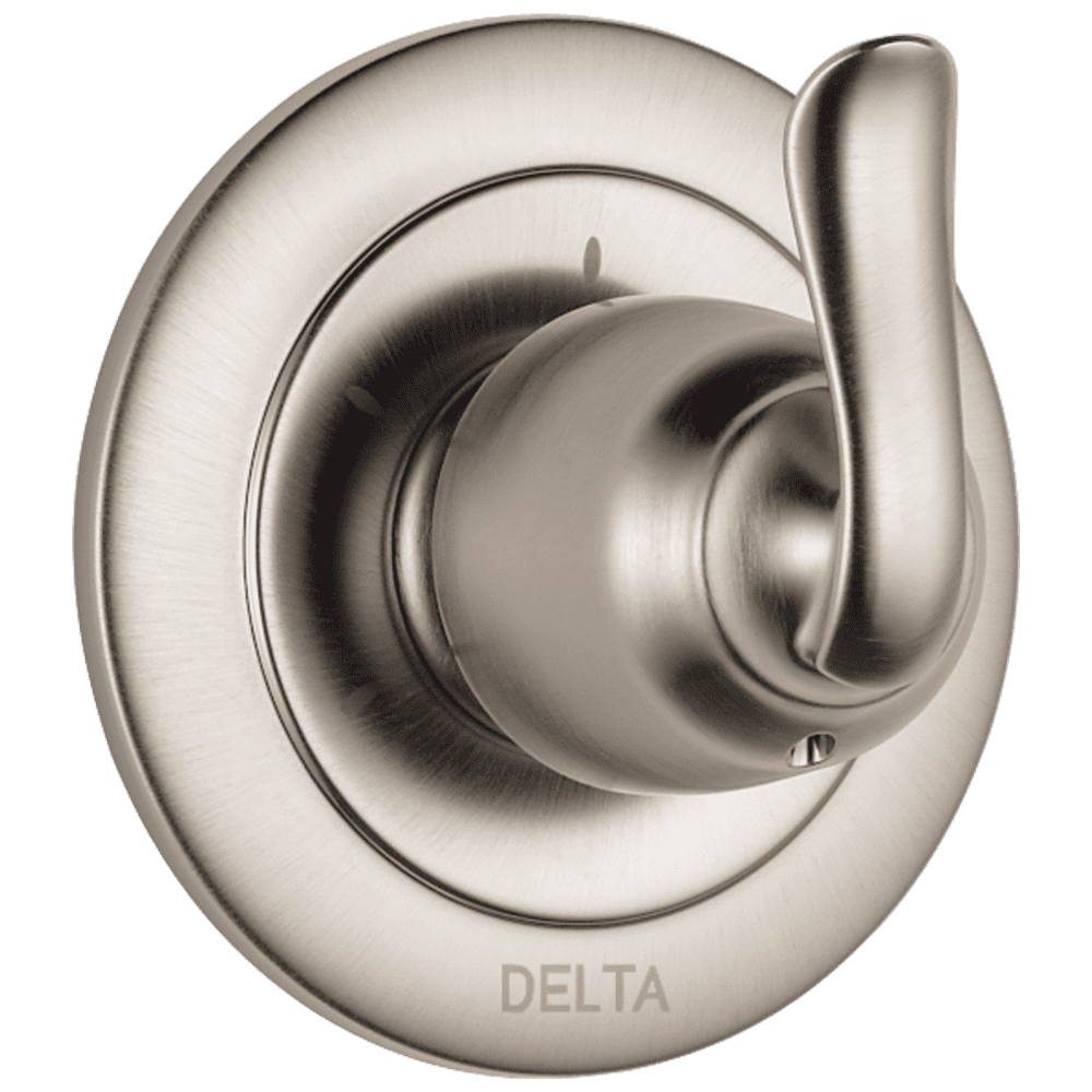 delta push button diverter trim brushed nickel