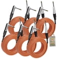 thumbnail image 2 of Fat Toad Guitar Cables Right Angle 20FT ¼ Jack 6 Cords Instrument Speaker Wires, 2 of 15