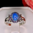 thumbnail image 3 of Cheyna Statement Ring Blue Fire Opal Purple CZ Ginger Lyne Collection, 3 of 5
