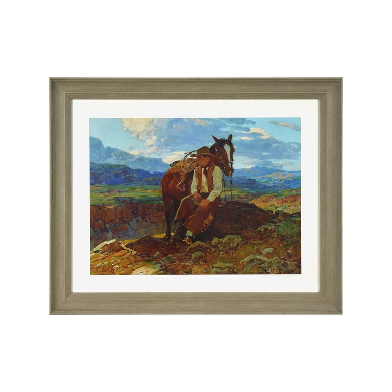 The Pioneer Woman Frank Tenney Johnson 'an Idle Dreamer' Framed