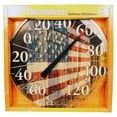 thumbnail image 2 of EZREAD Hanging Dial Thermometer - Weather Thermometers for Indoor and Outdoor Use, Large 12.5 Inch Diameter, Easy-to-Read Numbers, American Flag on Barn, 2 of 2