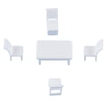 thumbnail image 3 of 2x 1/75 Muebles Uppenhaus-muebles de Muñecas de Mesa en Miniatura para Comedor de Muñecas 2 piezas, 3 of 8