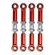thumbnail image 2 of Cuatro varillas de conexión servomotores ajustables para FMS 1 / 24 para vehículos fcx24 RC de alta precisión aleación de aluminio, hierro rc, palanca de dirección roja, 2 of 10