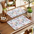 thumbnail image 4 of Easter Gnomes Pattern Placemats Set of 6, White Table Mats Washable Heat-Insulation Non-Slip Place Mats for Kitchen Dinner Table Indoor Outdoor Decor,13x19 Inch, 4 of 9