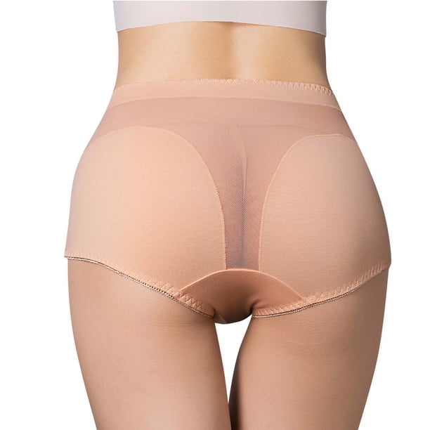 Bragas elásticas Gibobby para mujer Ropa interior algodón No Top Calzoncillos completos Estiramiento Transpirable Beige M