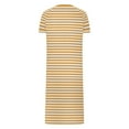 thumbnail image 5 of Dasayo Fall Night Gowns for Women Long Zip up Sleep Dresses Striped Side Split Sleepwear Women Sleepwear XXL, 5 of 7