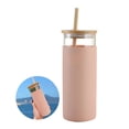 thumbnail image 4 of Silicona Alta Paja De Vidrio De Borosilicato Botella De Vidrio De Una Sola Capa 600Ml Taza De Té Con Tapa De Bambú Manga De Aislamiento De Paja Para Oficina Hogar 1Pcs Manga Vogacara HA026595-01, 4 of 6